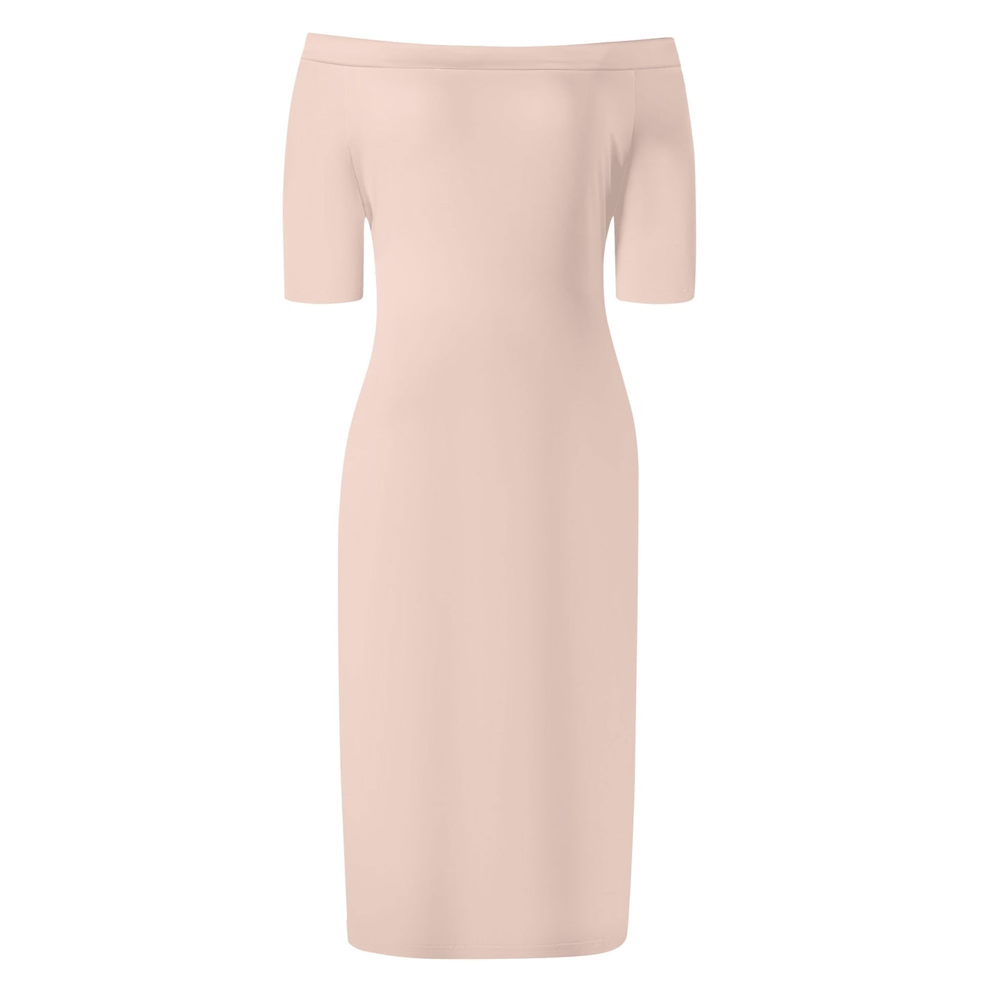 Vestido cruzado elegante DAZ Luxury de manga corta con hombros descubiertos para mujer