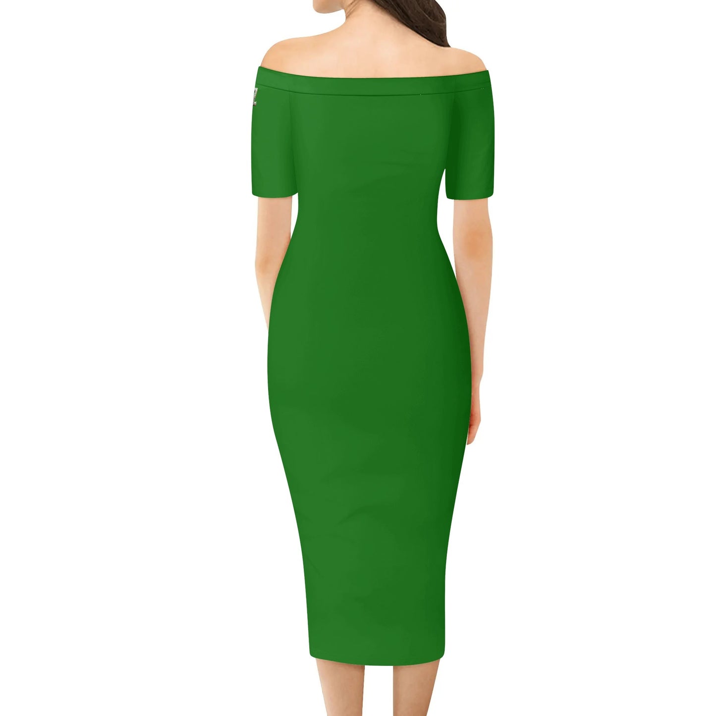 Vestido cruzado elegante DAZ Luxury de manga corta con hombros descubiertos para mujer
