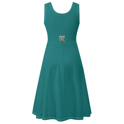 Vestido DAZ de tirantes con cuello redondo y sin mangas
