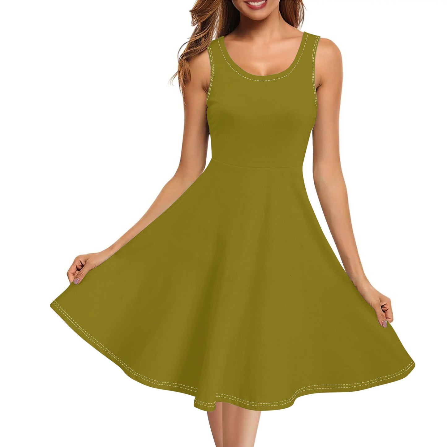 Vestido DAZ de tirantes con cuello redondo y sin mangas