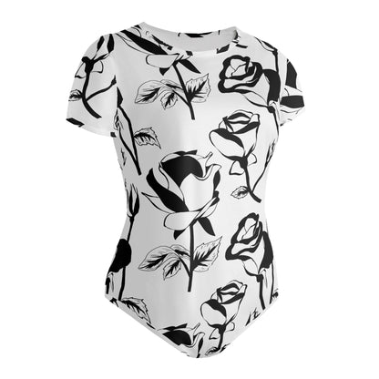 Body ajustado DAZ de manga corta y cuello redondo para mujer