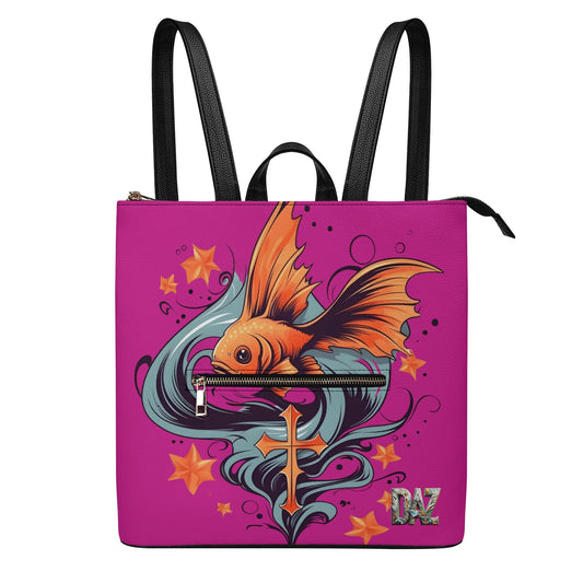 Mochila DAZ Luxury de cuero sintético para mujer