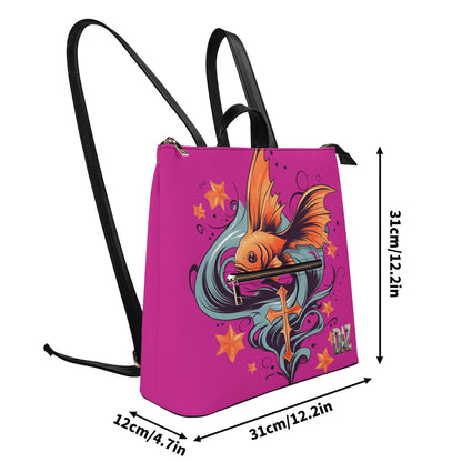 Mochila DAZ Luxury de cuero sintético para mujer