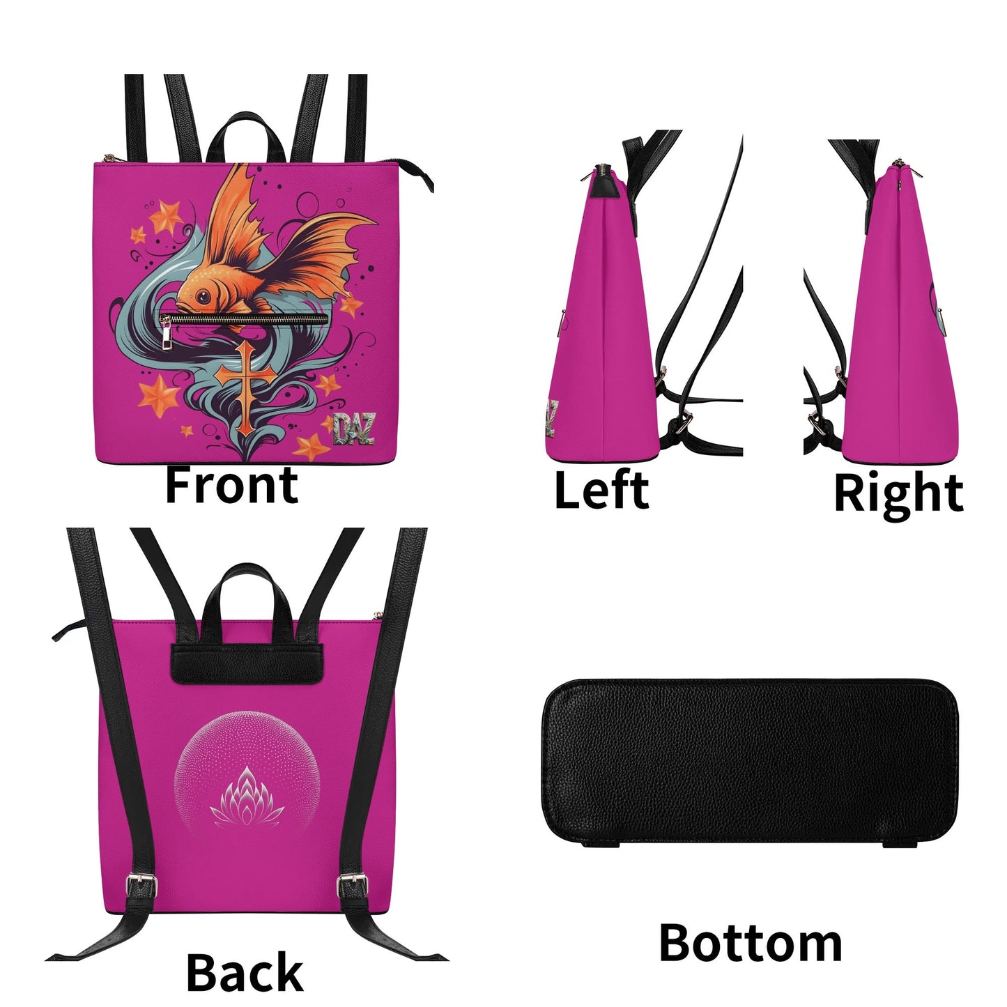 Mochila DAZ Luxury de cuero sintético para mujer