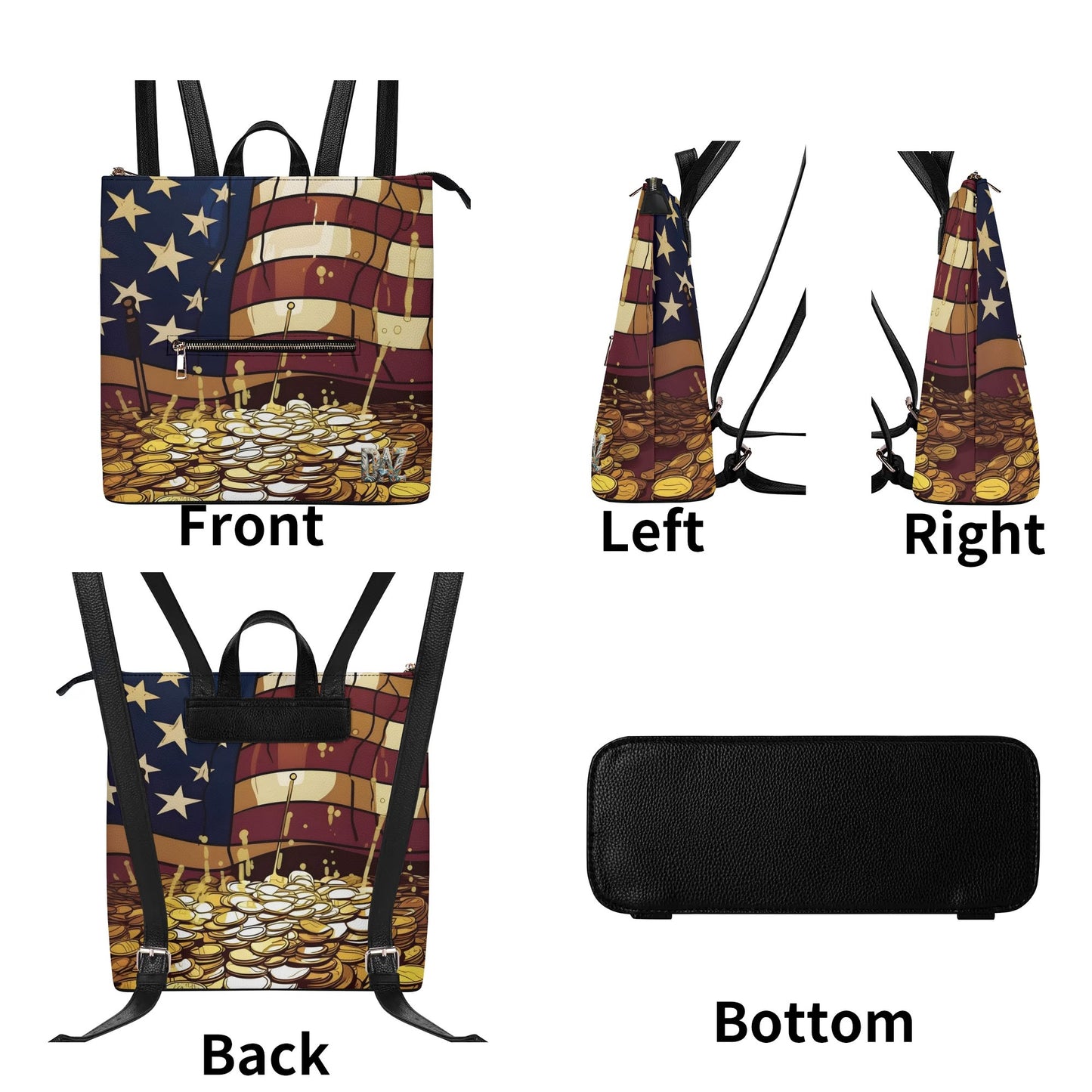 Mochila DAZ Luxury de cuero sintético para mujer