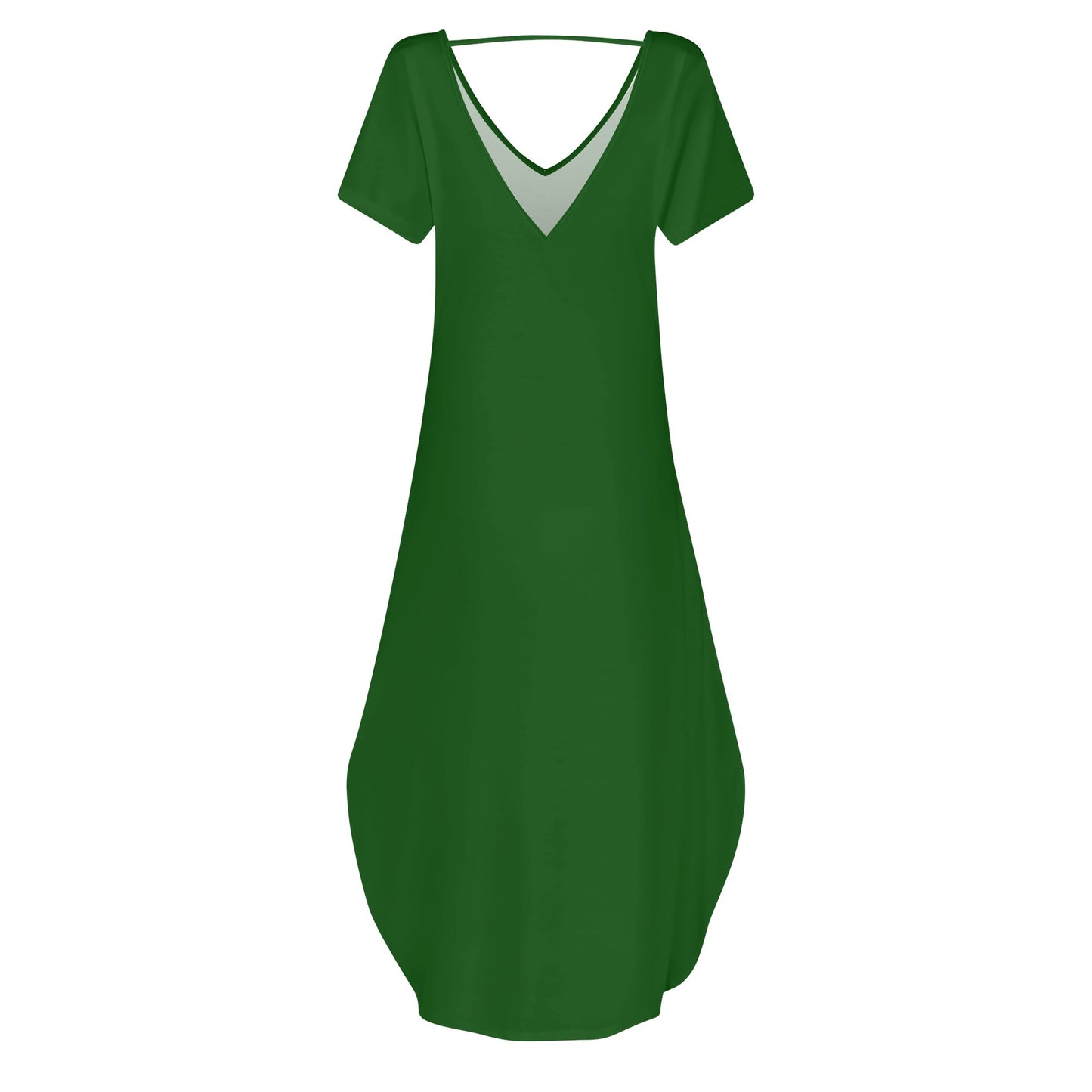 DAZ Women's Luxury Long Draped Short Sleeve Dress