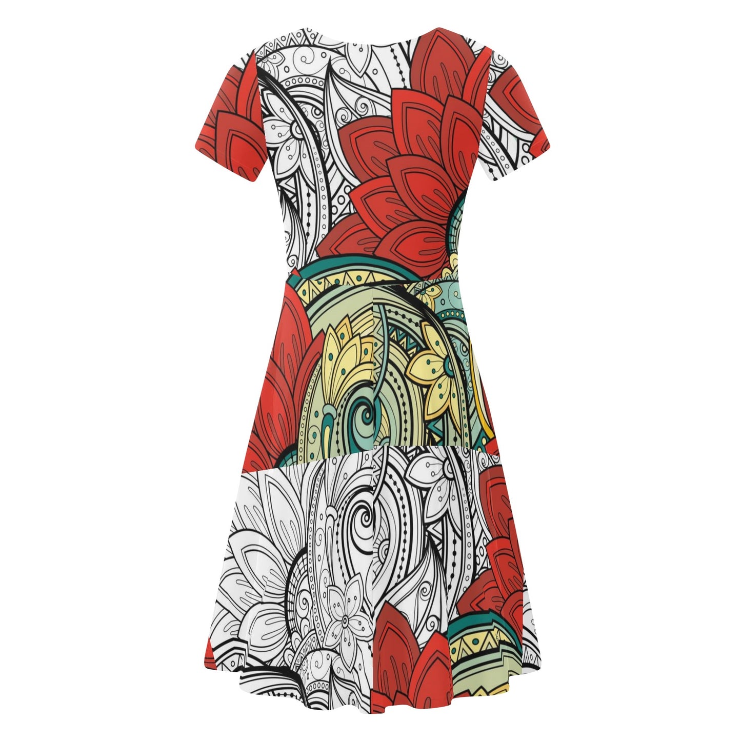 DAZ Women's Luxury Long Draped Short Sleeve Dress