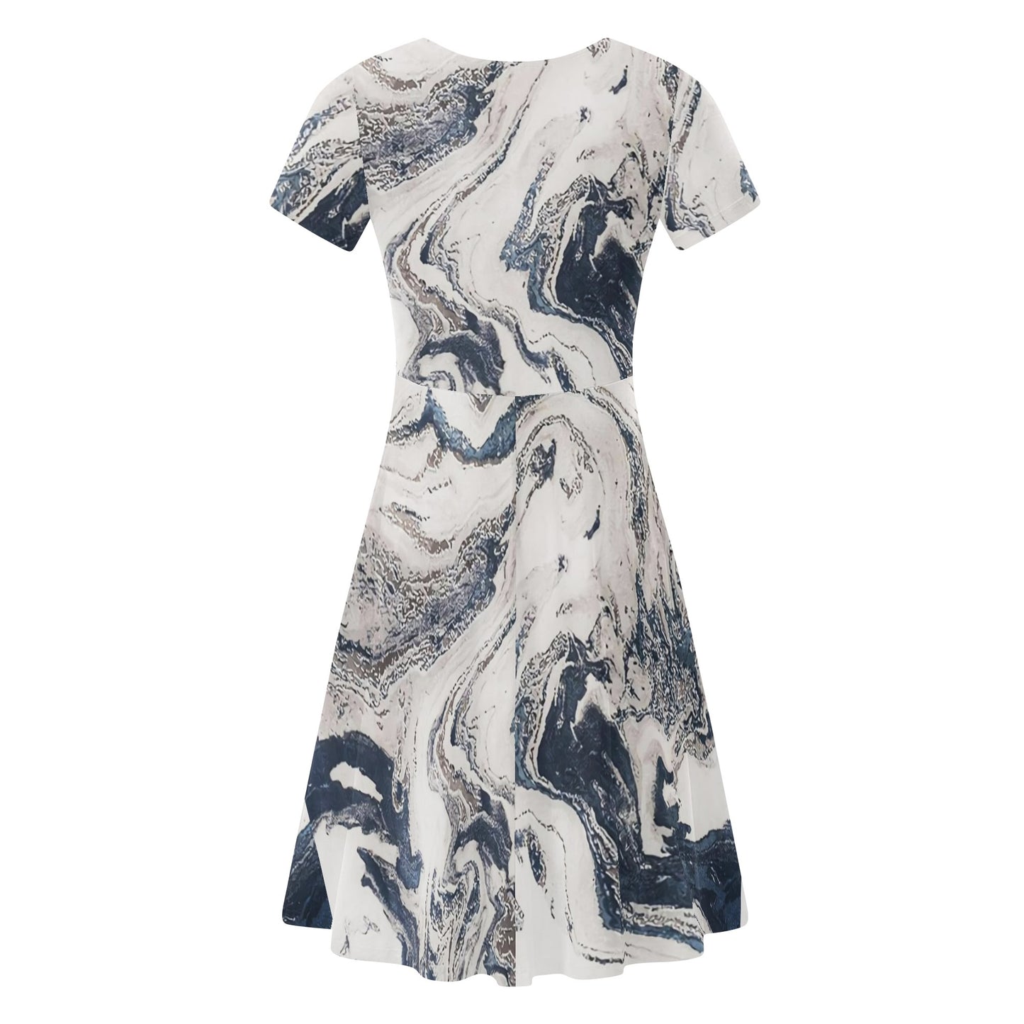 DAZ Women's Luxury Long Draped Short Sleeve Dress
