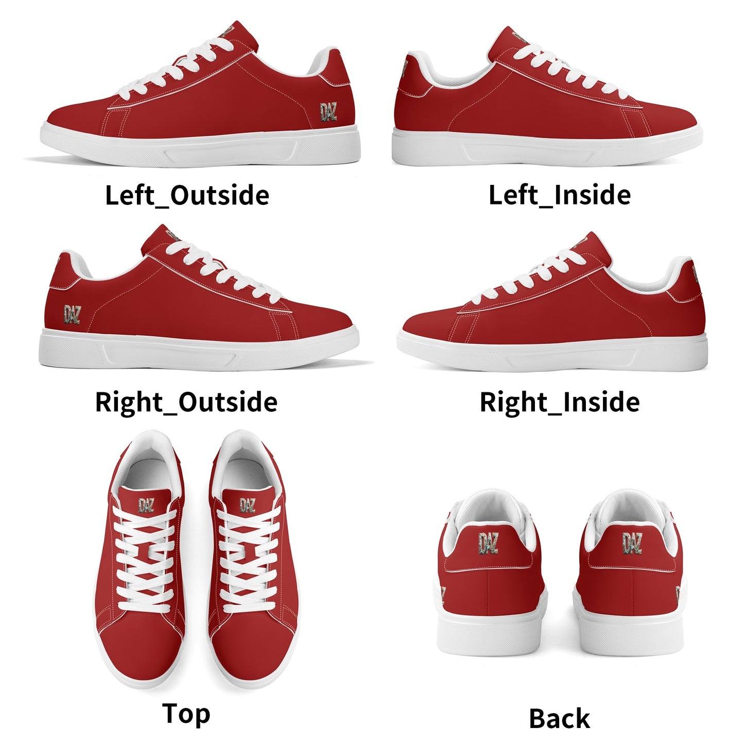 Zapatos de skate DAZ Premium de cuero de caña baja, ligeros para adultos