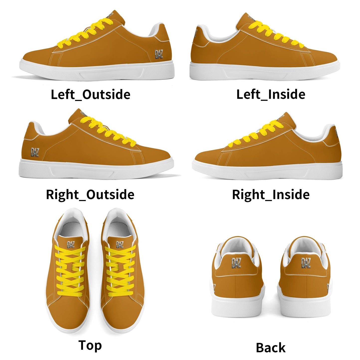 Zapatos de skate DAZ Premium de cuero de caña baja, ligeros para adultos