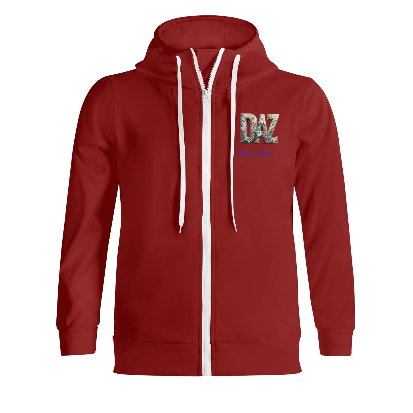Sudadera DAZ Premium con capucha y cuello alto con cremallera