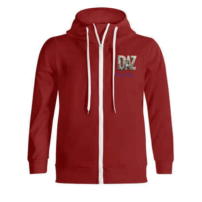Sudadera DAZ Premium con capucha y cuello alto con cremallera