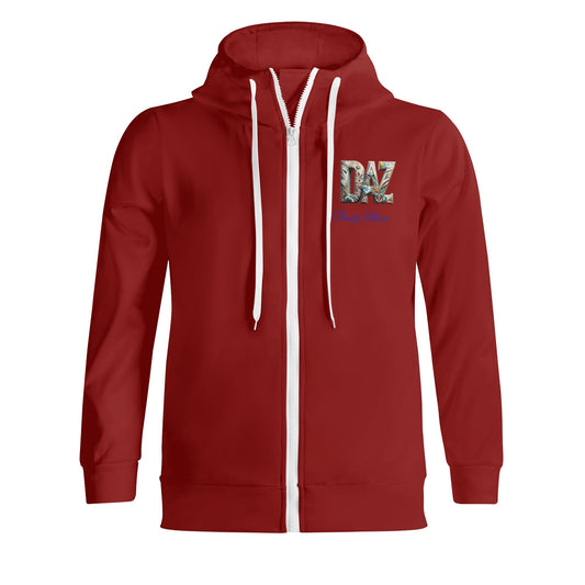 Sudadera DAZ Premium con capucha y cuello alto con cremallera