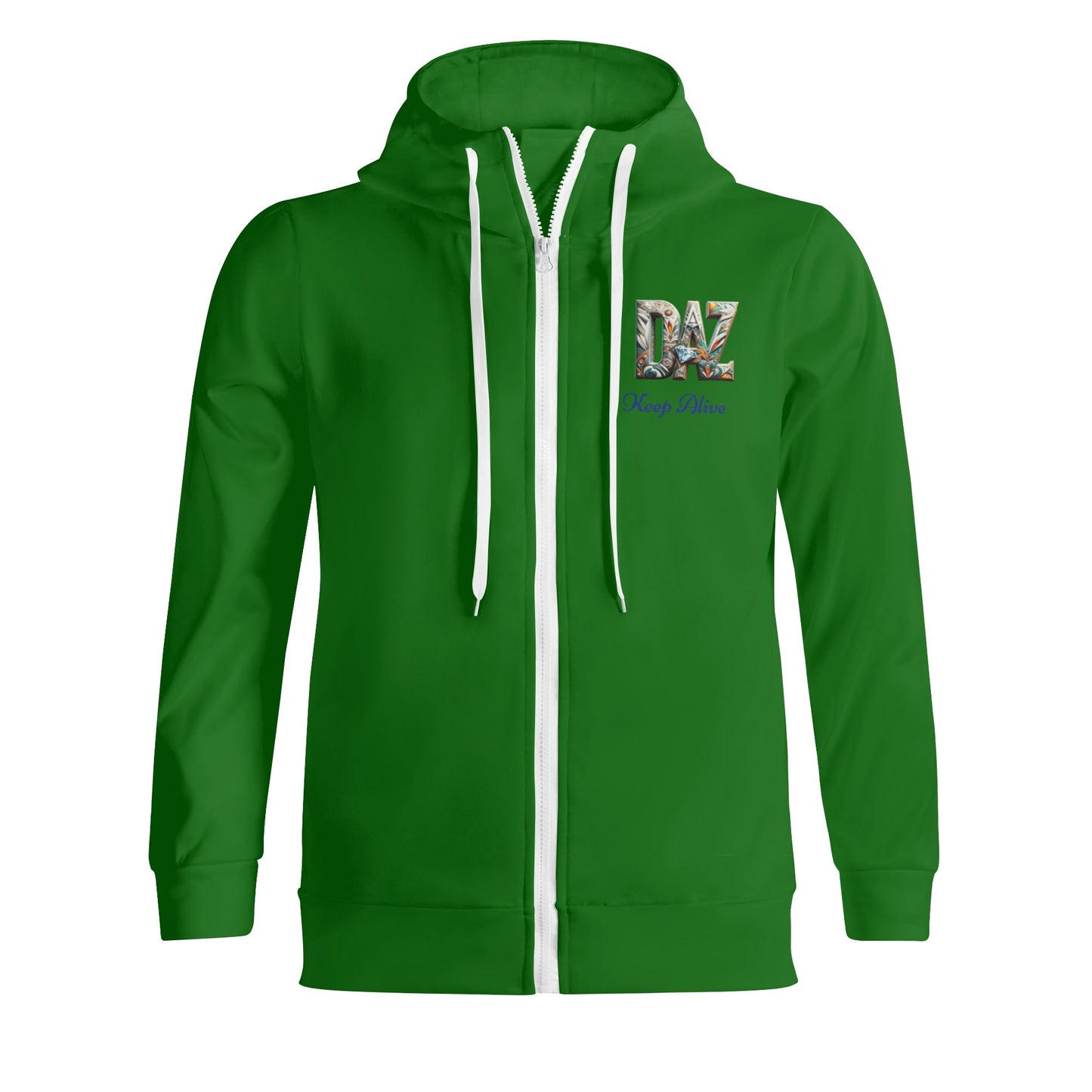 Sudadera DAZ Premium con capucha y cuello alto con cremallera