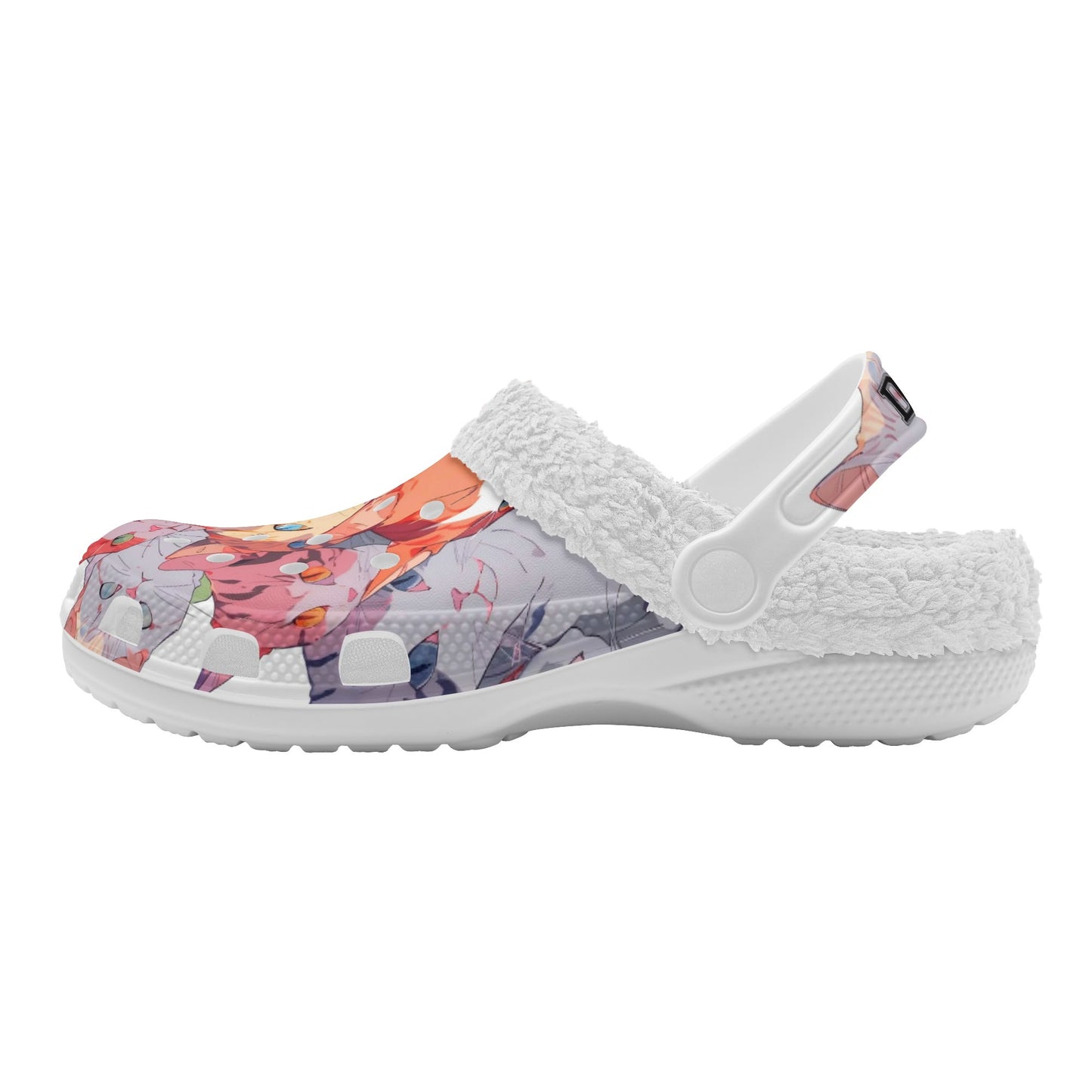 Zuecos DAZ Premium blancos con forro de piel para adultos