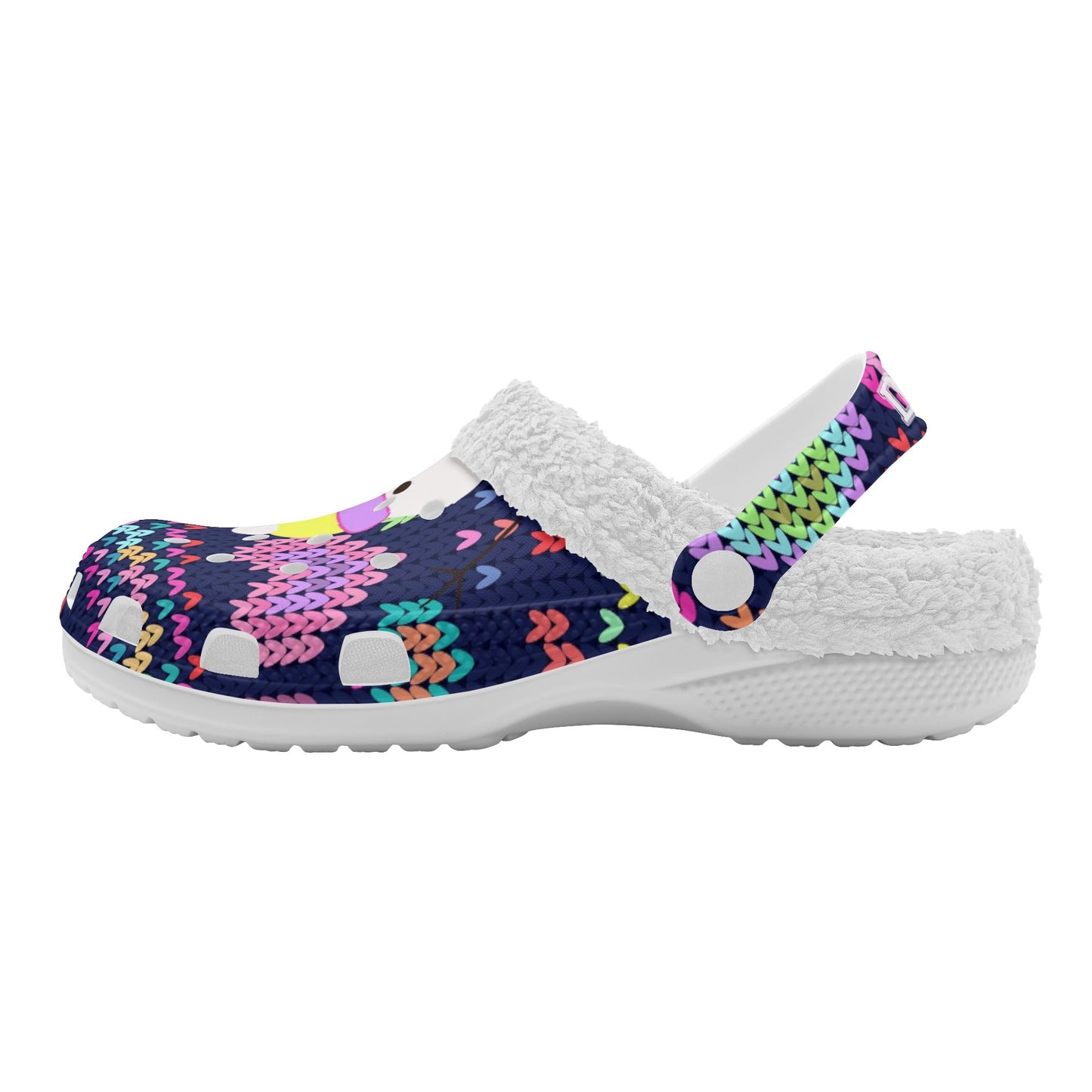 Zuecos DAZ Premium blancos con forro de piel para adultos