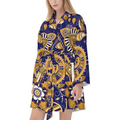 DAZ Luxury Women's Short Bathrobe