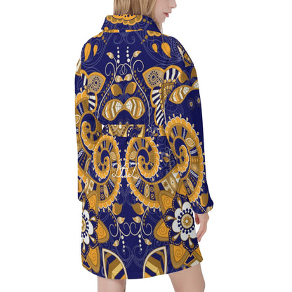 DAZ Luxury Women's Short Bathrobe