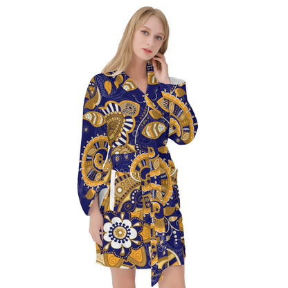 DAZ Luxury Women's Short Bathrobe