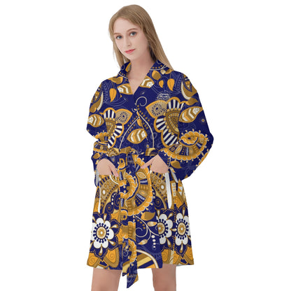DAZ Luxury Women's Short Bathrobe