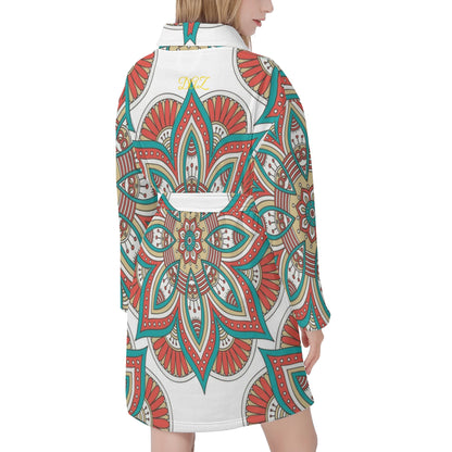 DAZ Luxury Women's Short Bathrobe