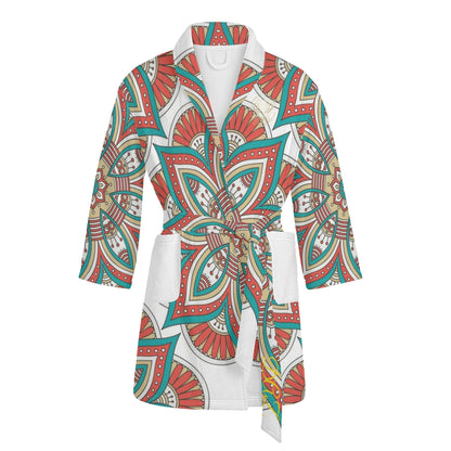 DAZ Luxury Women's Short Bathrobe