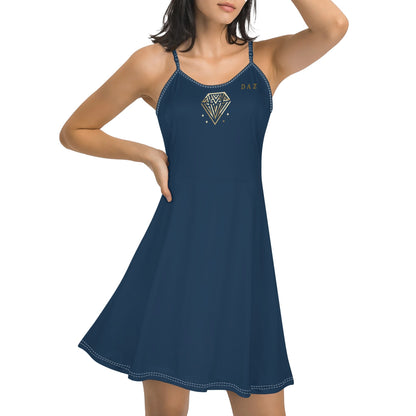 Vestido corto DAZ Luxury con tirantes finos ajustables para mujer