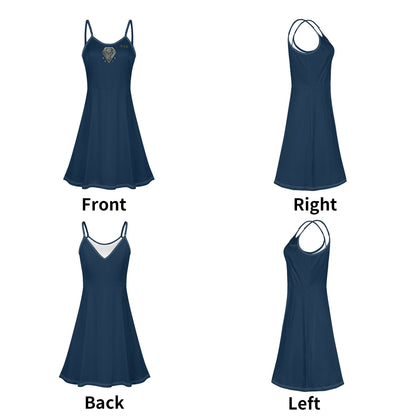 Vestido corto DAZ Luxury con tirantes finos ajustables para mujer
