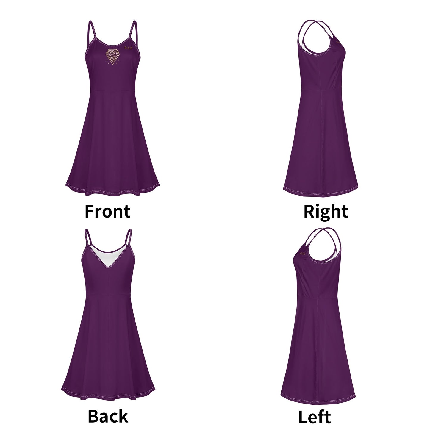 Vestido corto DAZ Luxury con tirantes finos ajustables para mujer