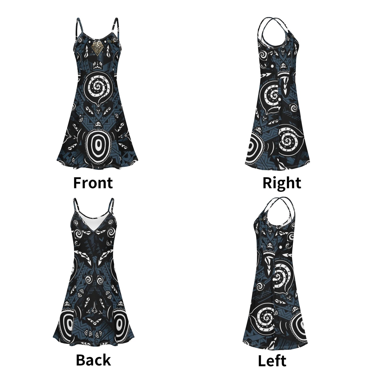 Vestido corto DAZ Luxury con tirantes finos ajustables para mujer