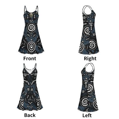 Vestido corto DAZ Luxury con tirantes finos ajustables para mujer