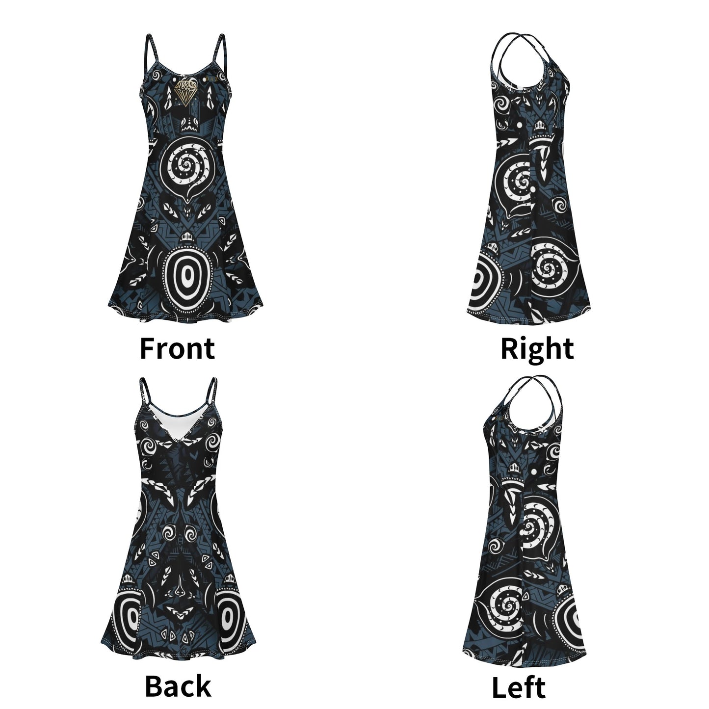 Vestido corto DAZ Luxury con tirantes finos ajustables para mujer