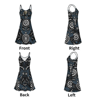 Vestido corto DAZ Luxury con tirantes finos ajustables para mujer