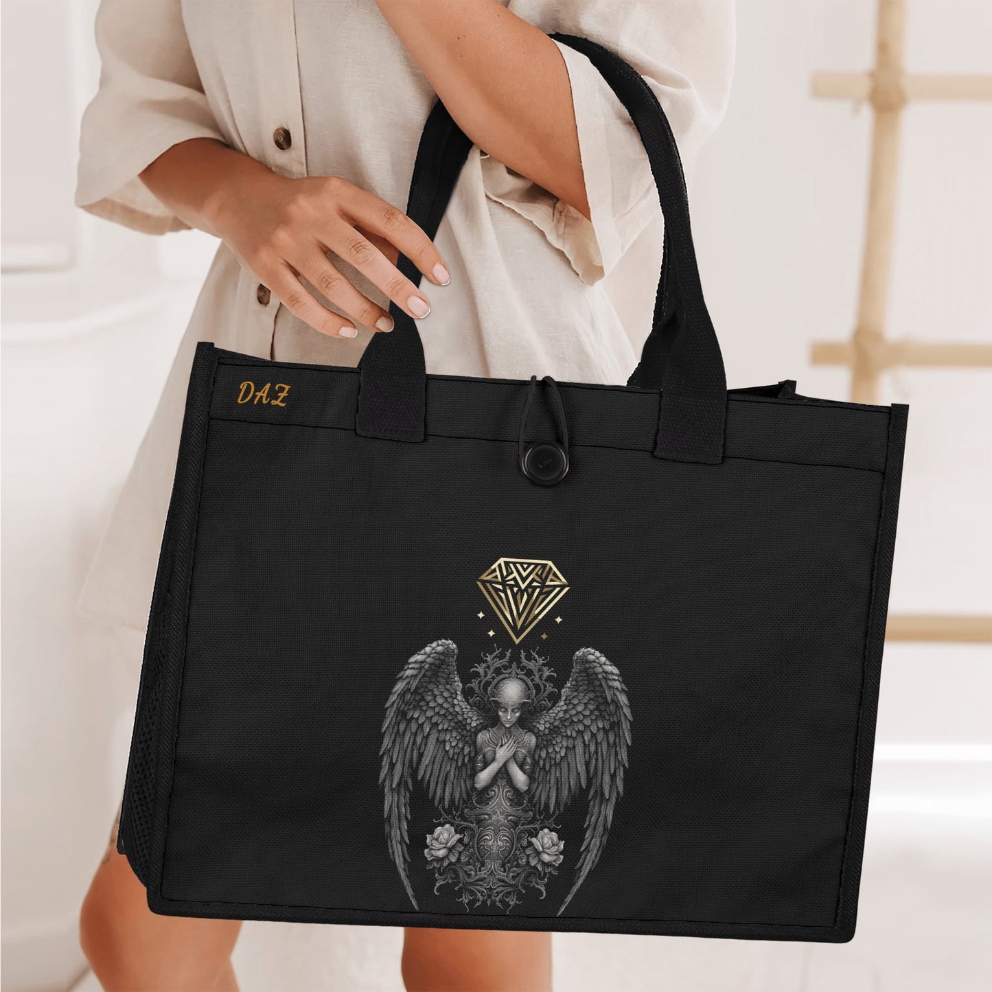 Bolso de lona premium DAZ con estampado integral (3 capas)