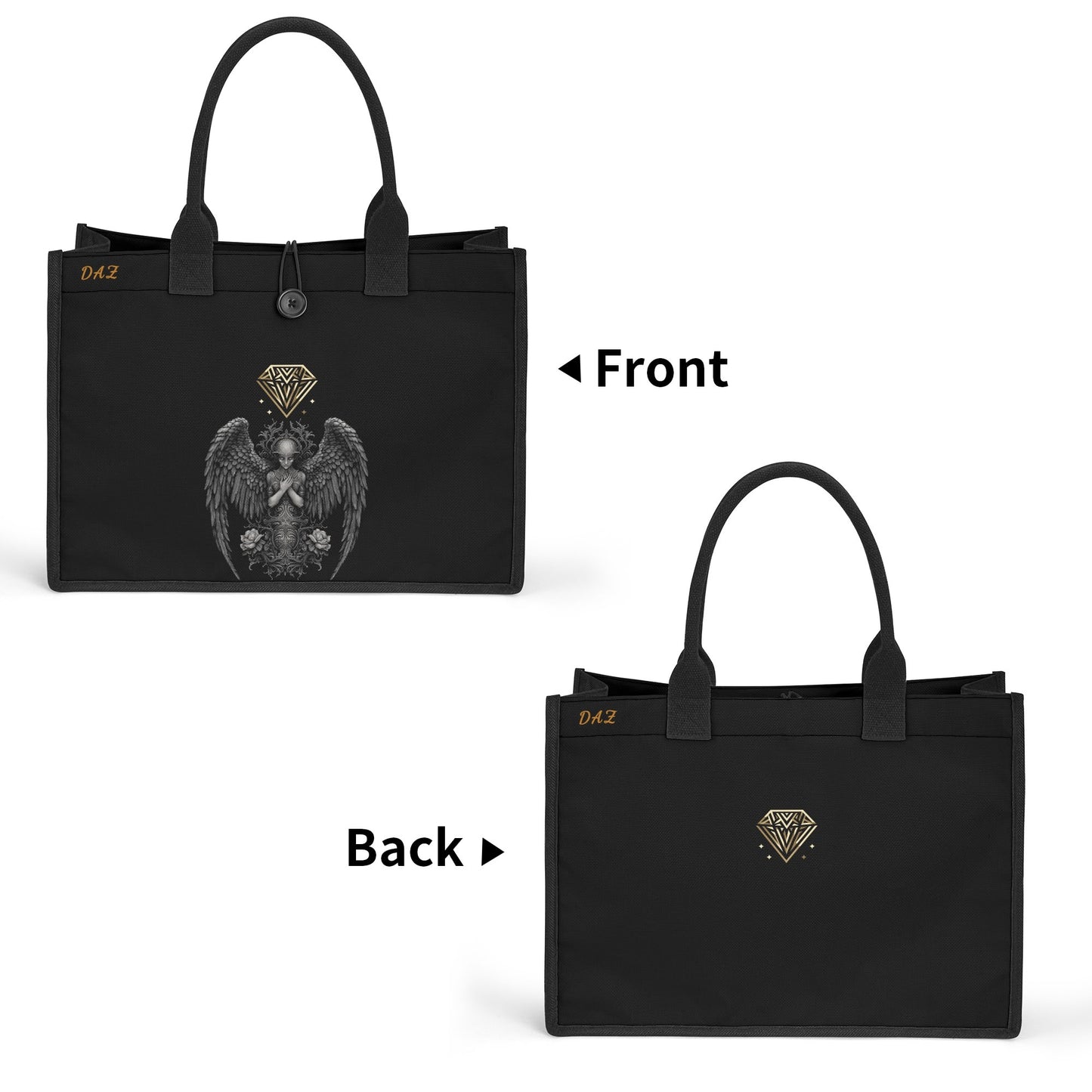 Bolso de lona premium DAZ con estampado integral (3 capas)