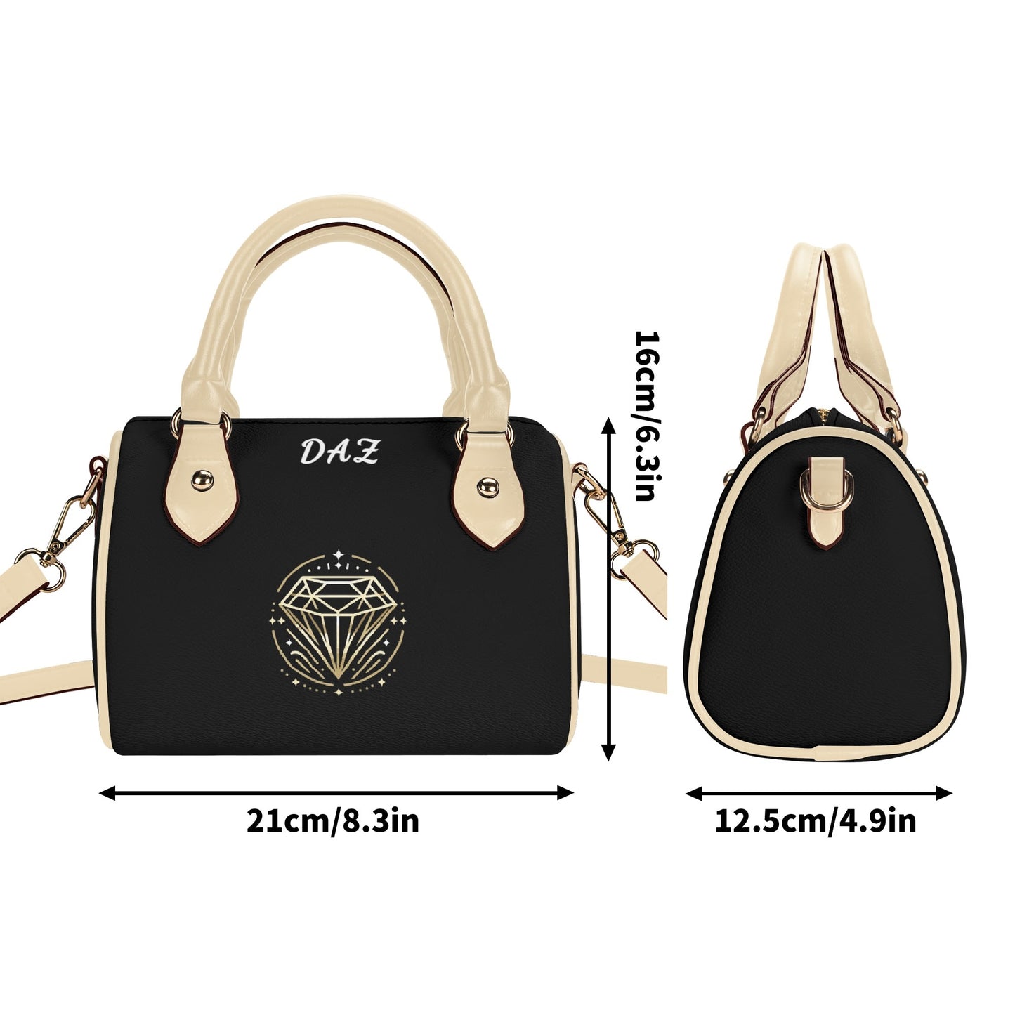 Bolso bandolera Boston pequeño de cuero DAZ Luxury