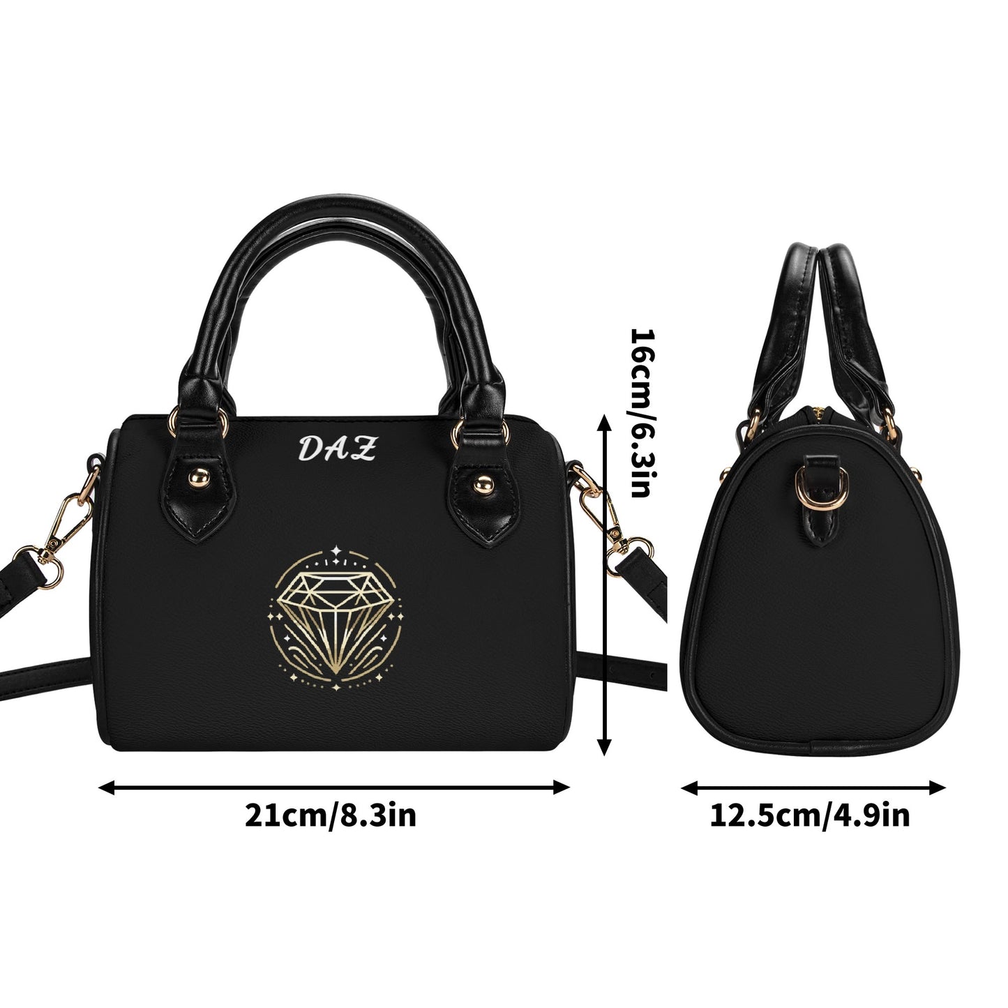 Bolso bandolera Boston pequeño de cuero DAZ Luxury