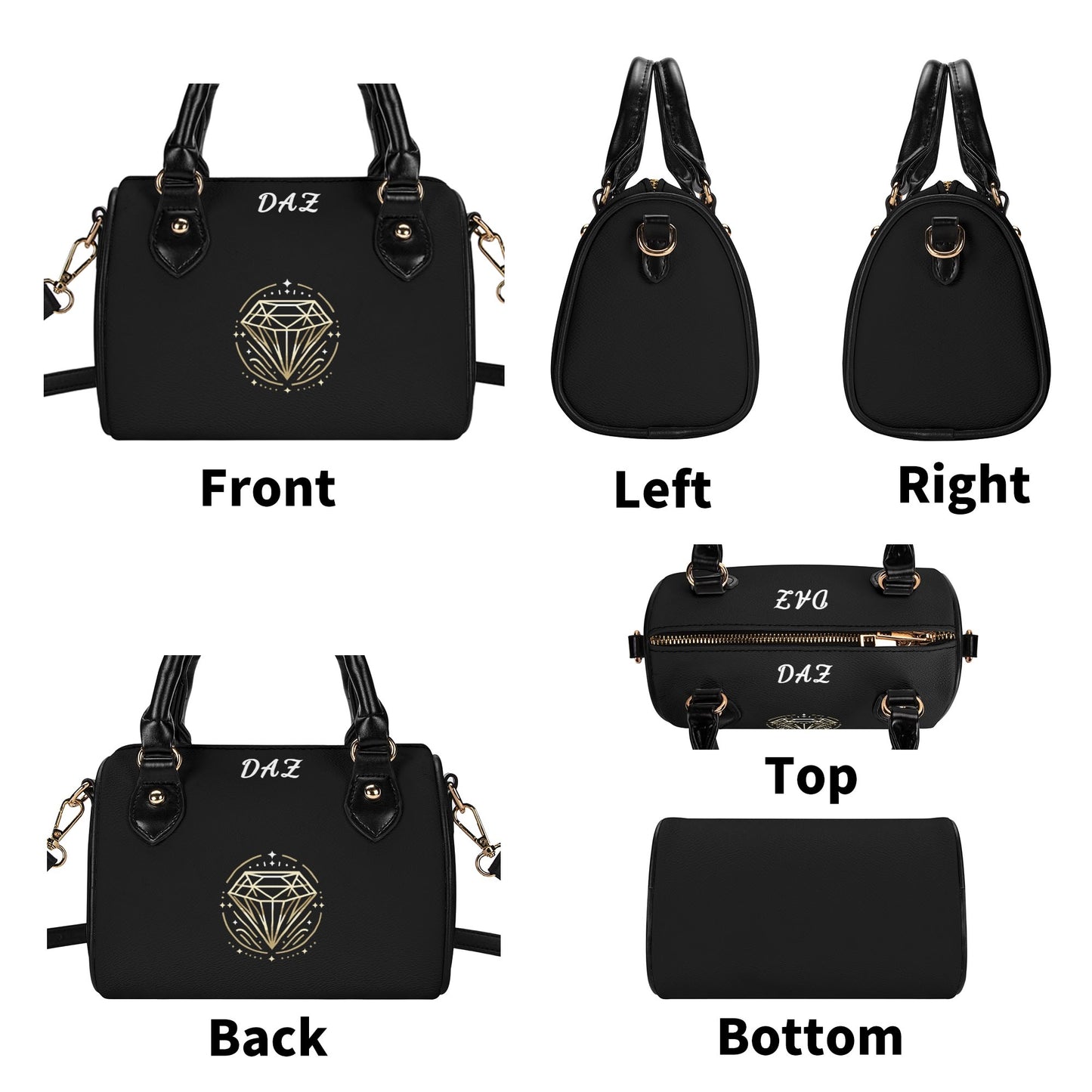 Bolso bandolera Boston pequeño de cuero DAZ Luxury