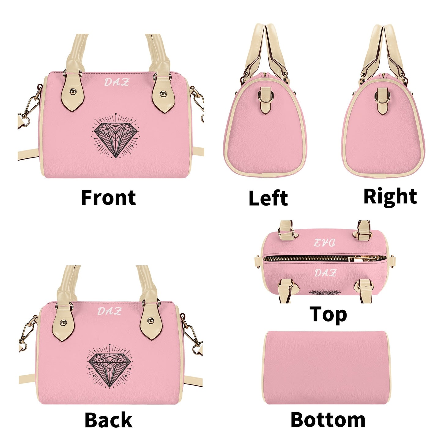 Bolso bandolera Boston pequeño de cuero DAZ Luxury