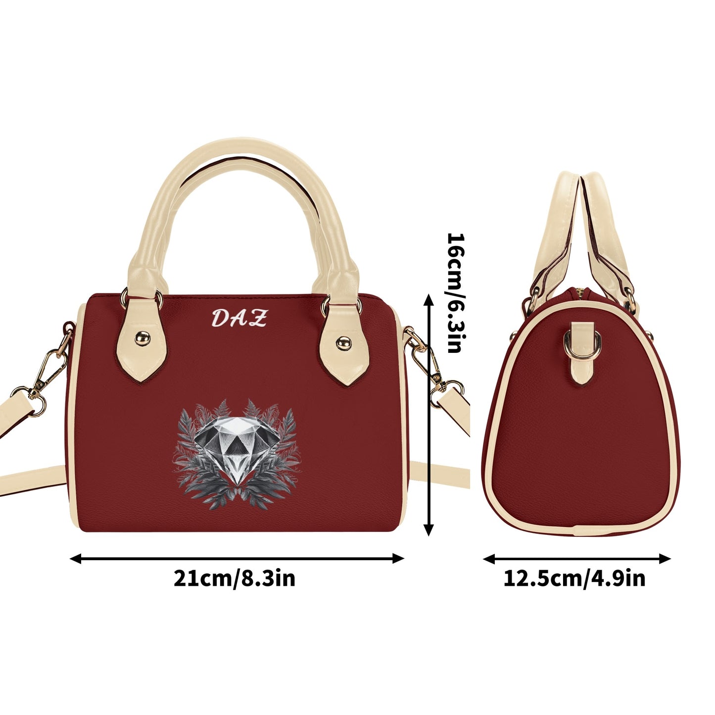 Bolso bandolera Boston pequeño de cuero DAZ Luxury
