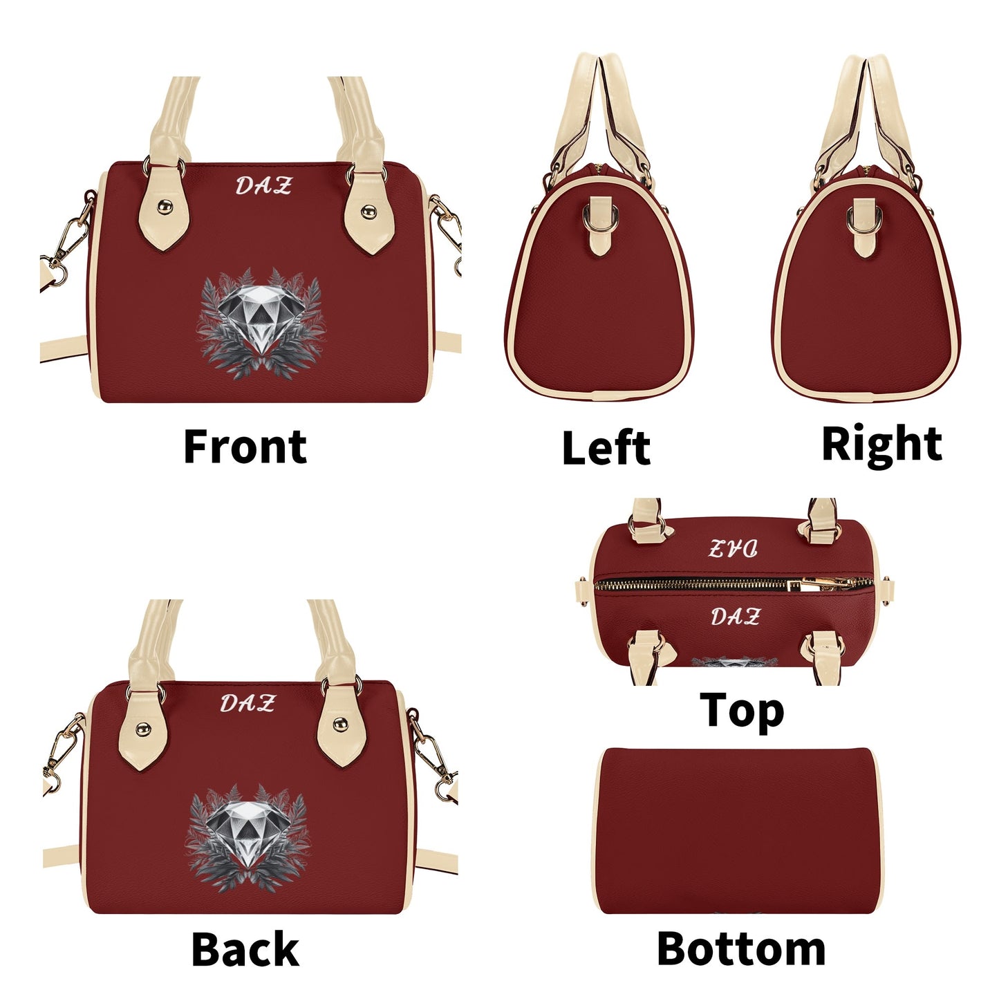 Bolso bandolera Boston pequeño de cuero DAZ Luxury