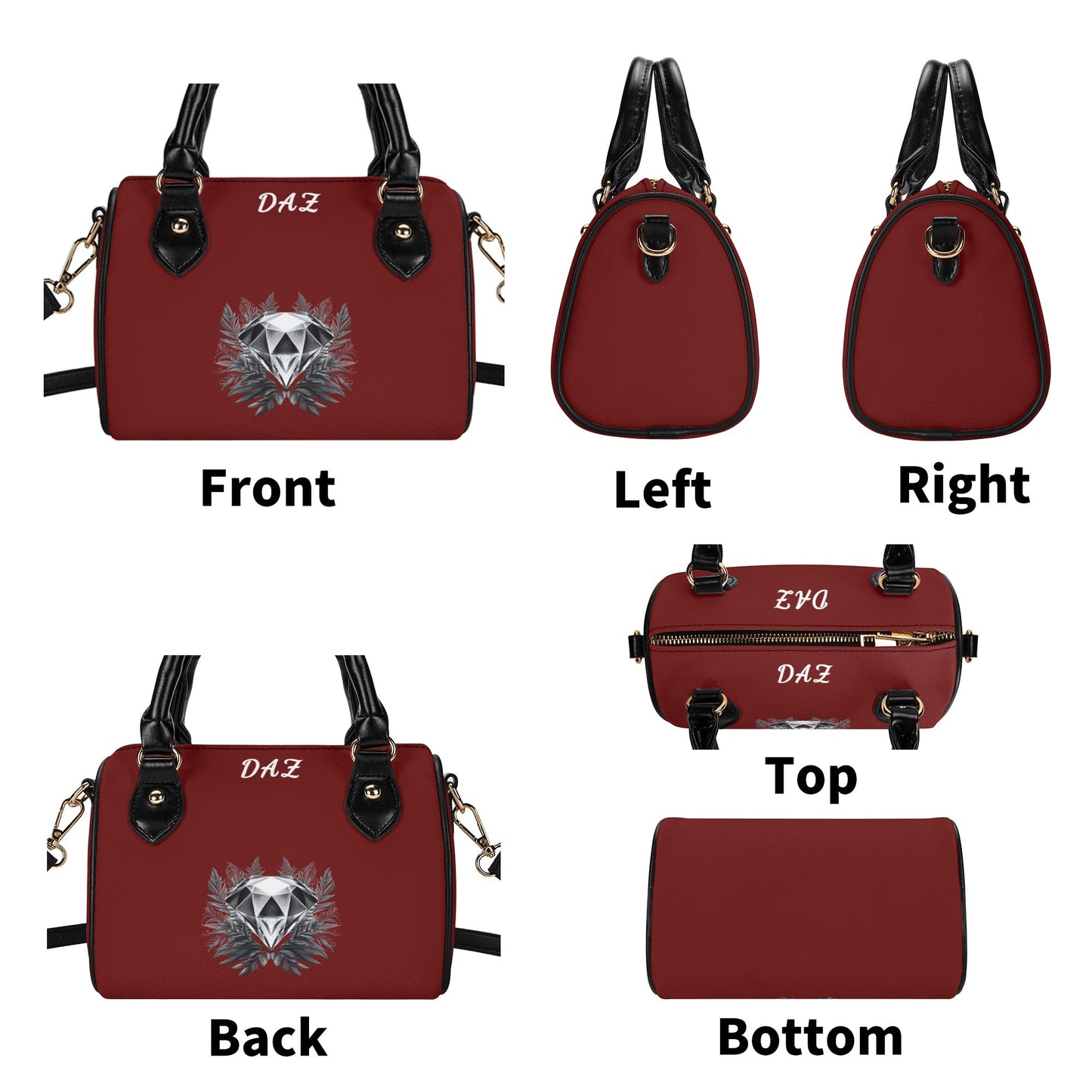 Bolso bandolera Boston pequeño de cuero DAZ Luxury