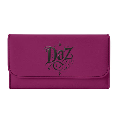 Cartera de mano larga de cuero triple DAZ Luxury