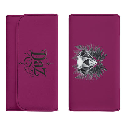 Cartera de mano larga de cuero triple DAZ Luxury