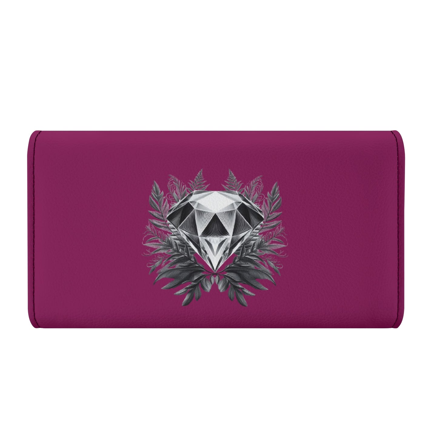 Cartera de mano larga de cuero triple DAZ Luxury