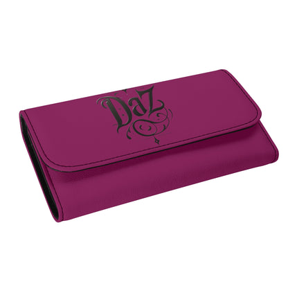 Cartera de mano larga de cuero triple DAZ Luxury