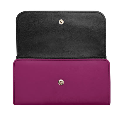 Cartera de mano larga de cuero triple DAZ Luxury