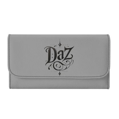 Cartera de mano larga de cuero triple DAZ Luxury