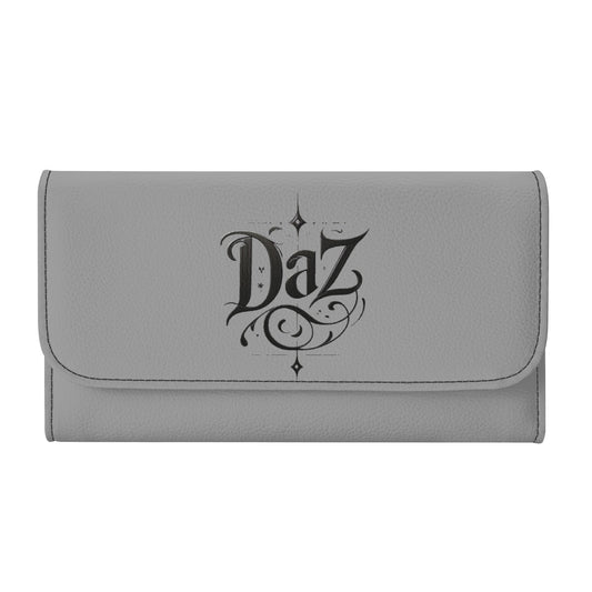 Cartera de mano larga de cuero triple DAZ Luxury