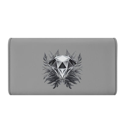 Cartera de mano larga de cuero triple DAZ Luxury